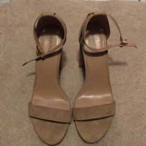 Merona tan suede heels